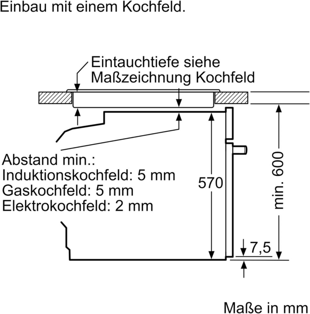 Bosch HBG5780S0 - Série 6, Four encastrable - Multi-fonctions - Pyrolyse - Grande capacité de 71 L - 3600 W - Inox
