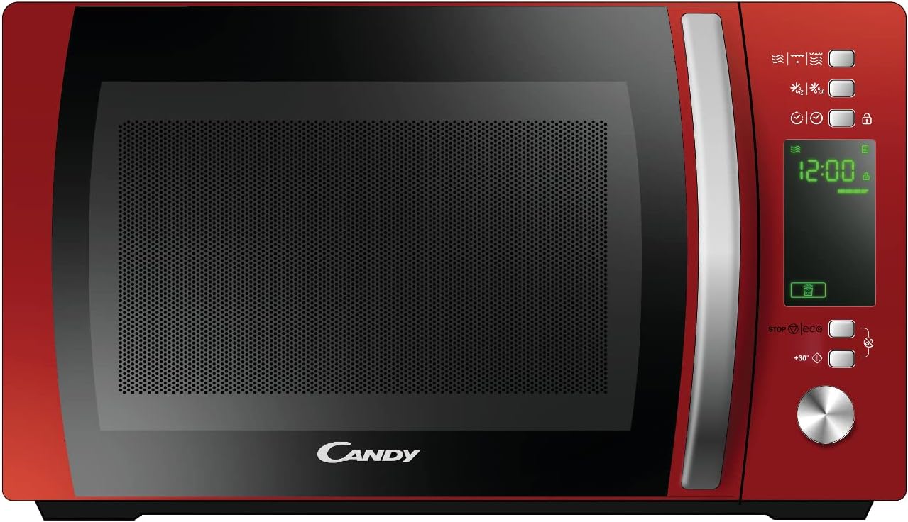 Candy Cmxg20Dr – Four micro-ondes avec grill et Cook in App, 20 L, 40 programmes automatiques, 700 W, rouge